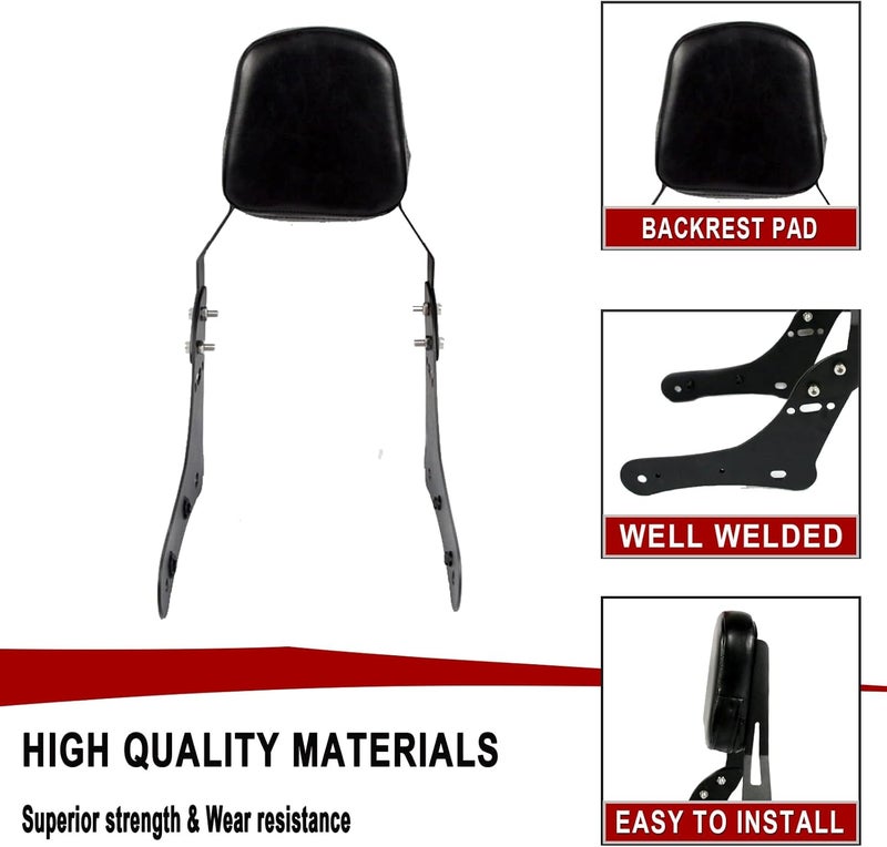 BAIONE Motorcycle Sissy Bar Backrest for Kawasaki Vulcan S 650 VN650 (2015-2020) - Detachable - Image 3