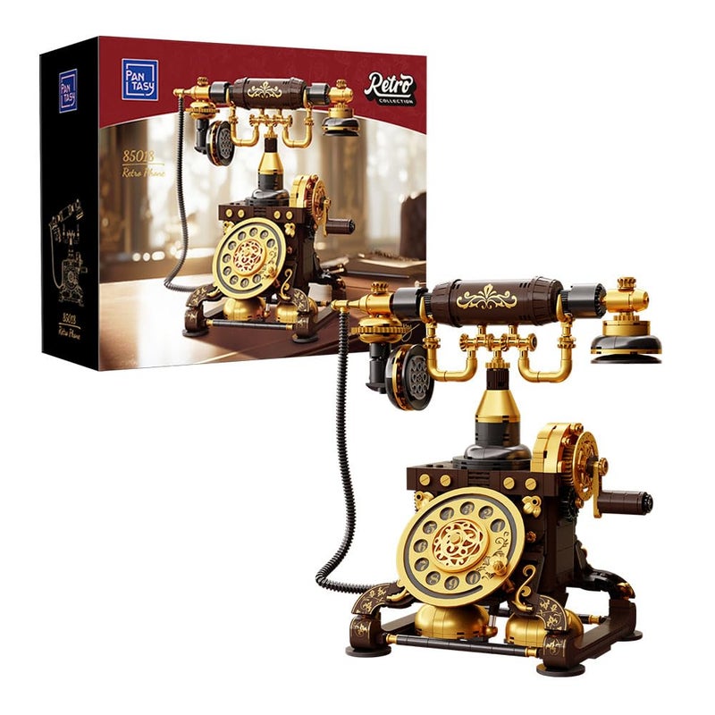 PANTASY Retro Phone Building Blocks Set for Adults, Vintage DIY Telephone Model Kit with Realistic Design, Creative Home Decor Gift, Ideal Gifts for Collectors & Hobbyists - Image 1