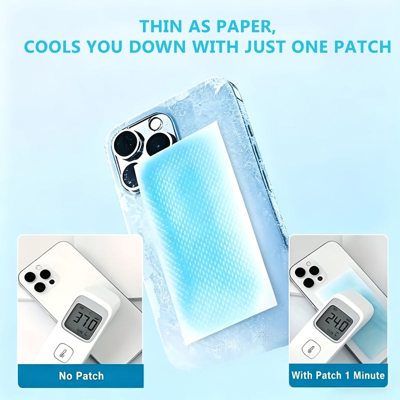 35 PCS Cooling Patches Forehead Heat Physical Cooling Body Ice Packs Summer Essential For Beach Home Exercise 1.6x4.3 Inch - Image 2