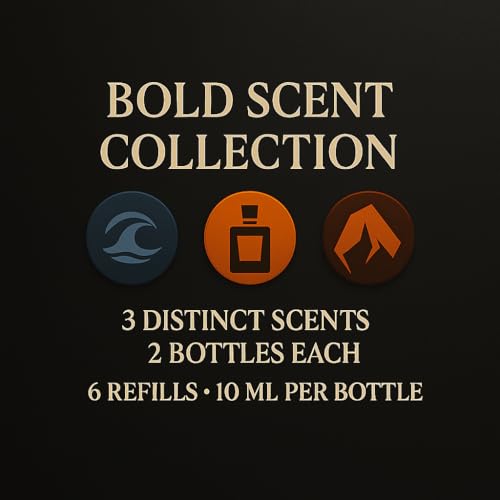 KESOCI Car Air Freshener Refill Liquid Set of 6 x 10 ML - Bold Scent Collection - Smart Car Air Freshener Refill - Car Fragrance Refill - Car Diffuser Refill - Image 3