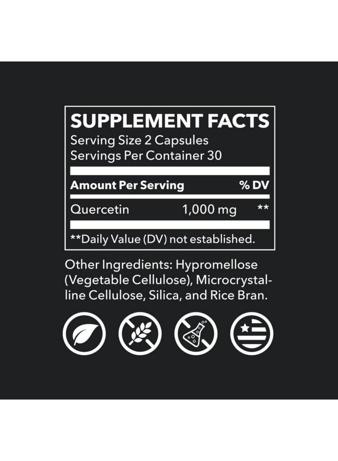 LifeSeasons Essentials Quercetin Flavonoid - Supports Antioxidant Activity & Immune Function - Boosts Allergy Defense & Sinus Health - Assists Natural Regulation Histamine - 1000mg - 60 Capsules - Image 2