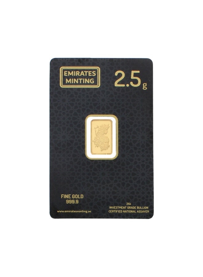 Emirates Minting 2.5 Gram Flower Girl Gold Bar 24KT 999.9 Purity - Image 1