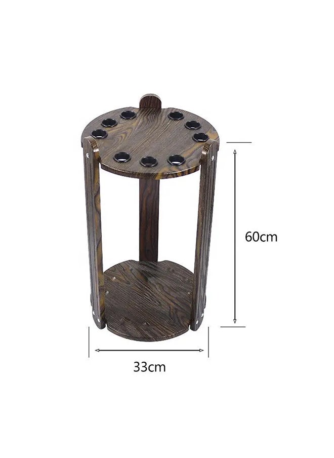 Max Strength - 9-Pool Cue Rack  Stylish Round Billiard Stick Stand for Organized Storage - Image 1