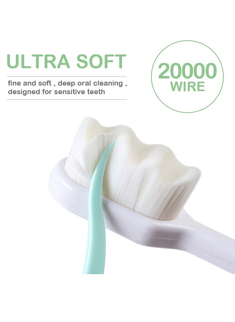 EasyHonor EasyHonor Extra Toothbrush for Sensitive Gums, Micro Fur Manual Toothbrush with 20000 Soft Floss Bristle for Pregnant Women, Elderly, Braces and Gum Recessions, Protect Fragile Gums (6 Pack)  - Image 2
