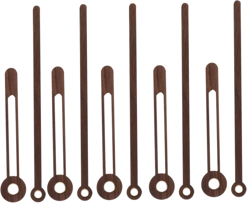 Uonlytech Wood Clock Hands Set Precision Clock Hand Needle for DIY Projects 5-Piece Kit - Image 1
