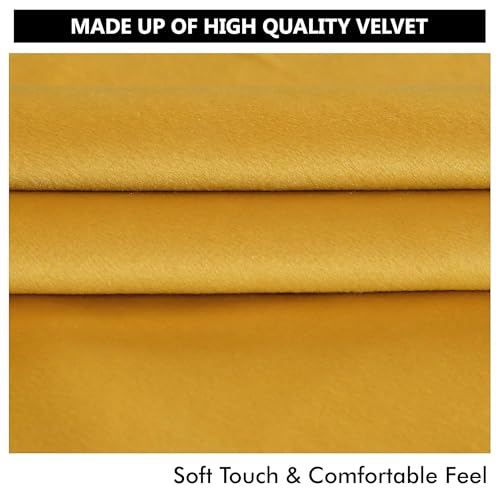 Yellow Weaves Velvet Super Soft Cushion Cover 16 X 16 Inches, Pack of 5 Pieces, (Multi 2), 300 TC - Image 3