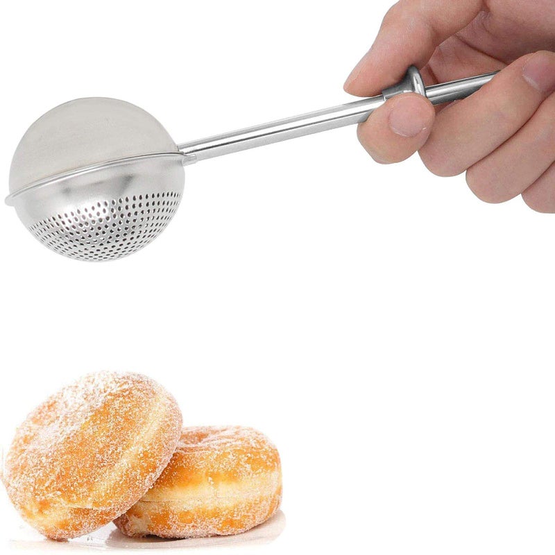 HULISEN HULISEN Flour Duster for Baking OneHanded Operation 304 Stainless Steel Powdered Sugar Shaker Duster Pick Up and Dust Flour Sifter Gift Package 