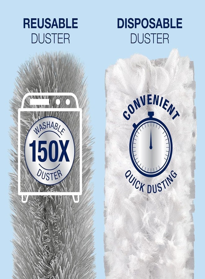 Bona High Performance Dusting System - 1 Compact Handle, 5 Disposable Dusters, & 1 Reusable Duster - Compact Dusting Kit Removes Dust & Pet Hair - Image 5