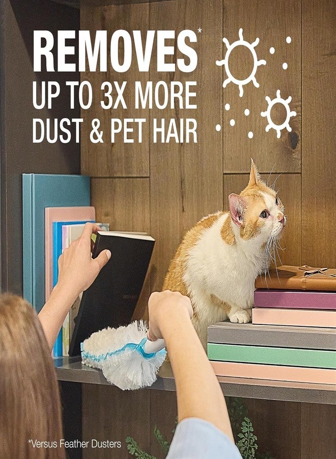 Bona High Performance Dusting System - 1 Compact Handle, 5 Disposable Dusters, & 1 Reusable Duster - Compact Dusting Kit Removes Dust & Pet Hair - Image 4