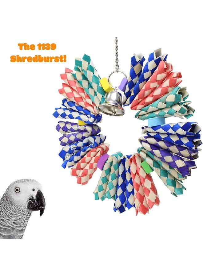 Bonka Bird Toys Bonka Bird Toys 1139 Shredburst Colorful Bamboo Shredding Parrot Parrotlet Cockatoo African Grey Amazon - Image 5