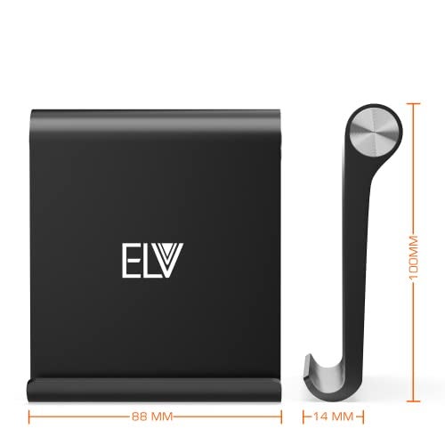 ELV Foldable, Portable, Tablet/Phone Stand. Compatible Phone Holder for iPhone, Android, Samsung, Oneplus, Xiaomi, Oppo, Vivo, Asus. Perfect for Bed,Office, Home,Gift and Desktop (Black) Tabletop - Image 3