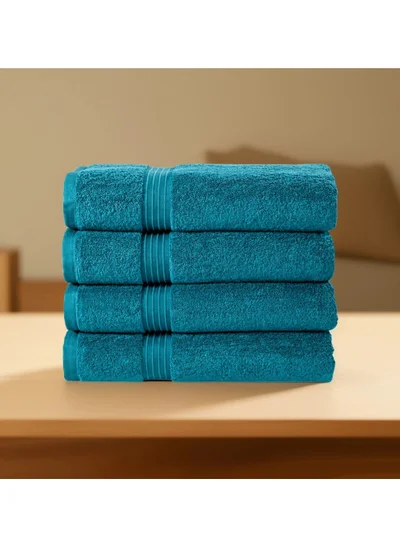 Bliss Casa Bliss Casa 4-Piece Bath Towels, 100% Combed Cotton 550 GSM Superior Quality, Quick Dry Highly Absorbent Thick Soft Hotel Towles for Bath And Spa Bathroom Towel Set 70x140cm Navy 70x140cm