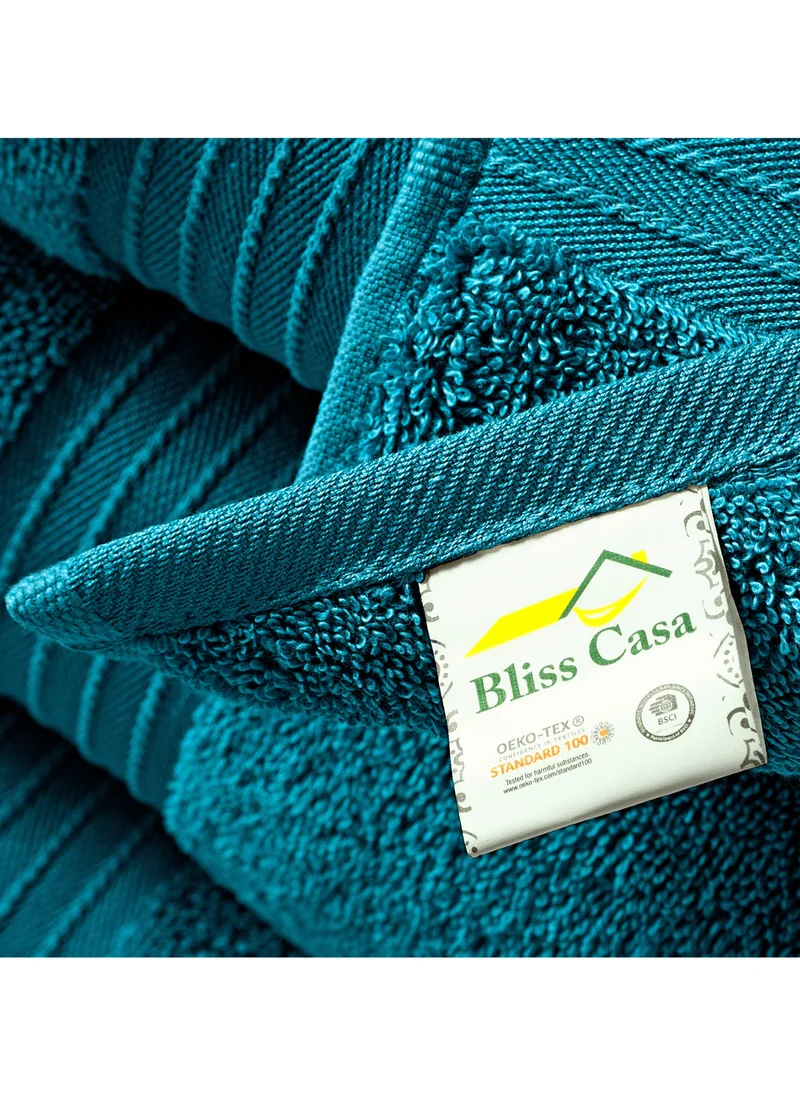 Bliss Casa Bliss Casa 4-Piece Bath Towels, 100% Combed Cotton 550 GSM Superior Quality, Quick Dry Highly Absorbent Thick Soft Hotel Towles for Bath And Spa Bathroom Towel Set 70x140cm