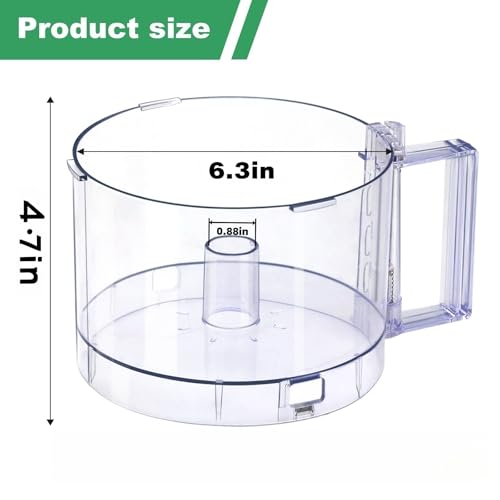 folosem 7 Cup Food Processor Work BowlFP631AGTX1 The bowl has 4 tabs along the upper rim of the workbowl for Cuisinart DLC10 Series Cover DLC117BGTXT1 - Image 3