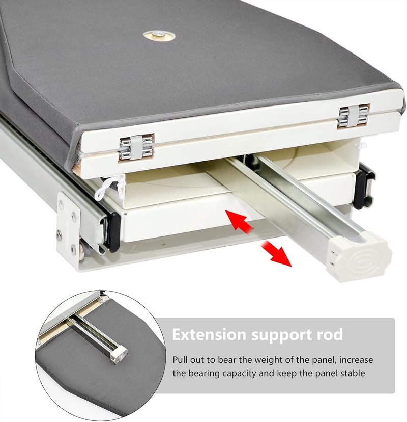 Volo Retractable Pull Out Clothes Ironing Board for Wardrobe or Small Space 180 Swivel Foldable Ironing Station with Heat Resistant Cover - Image 3