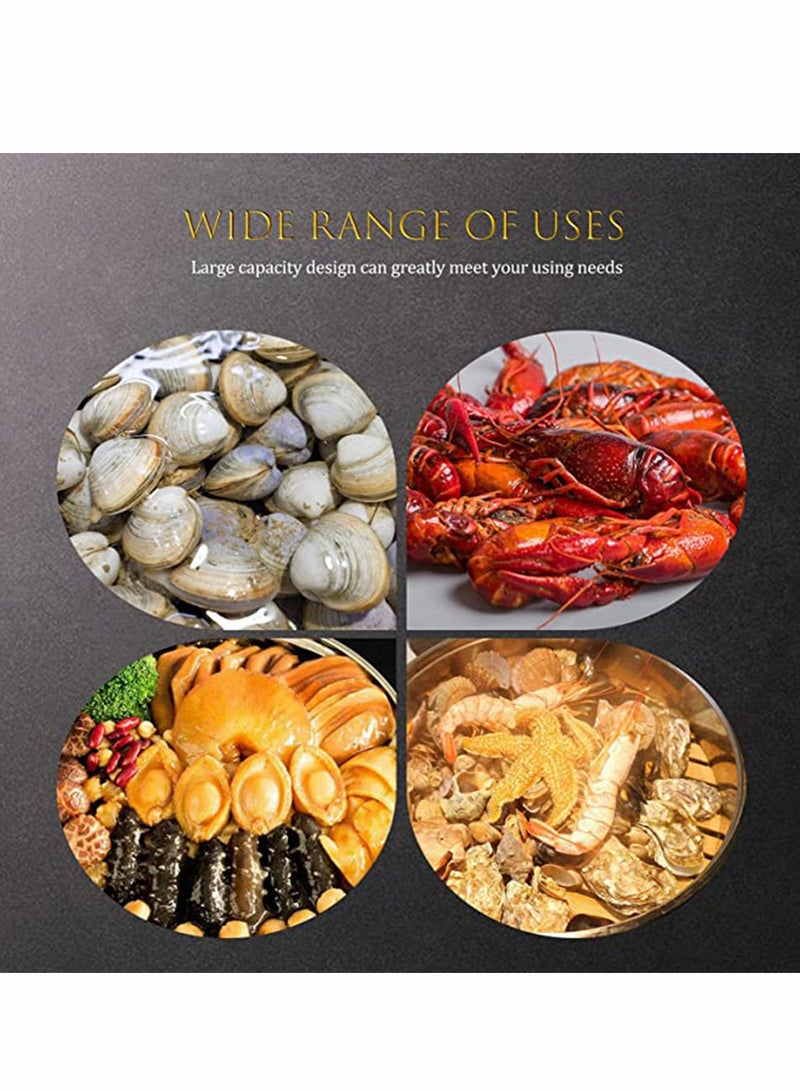 KASTWAVE دلو معدني مجلفن بيضاوي لصودا النحل، حاملة ثلج قابلة للحمل لتبريد المشروبات في الحفلات، حافظة للسي فود ودلو تخزين، مزهرية معدنية للنباتات العصارية باللون الفضي - Image 5