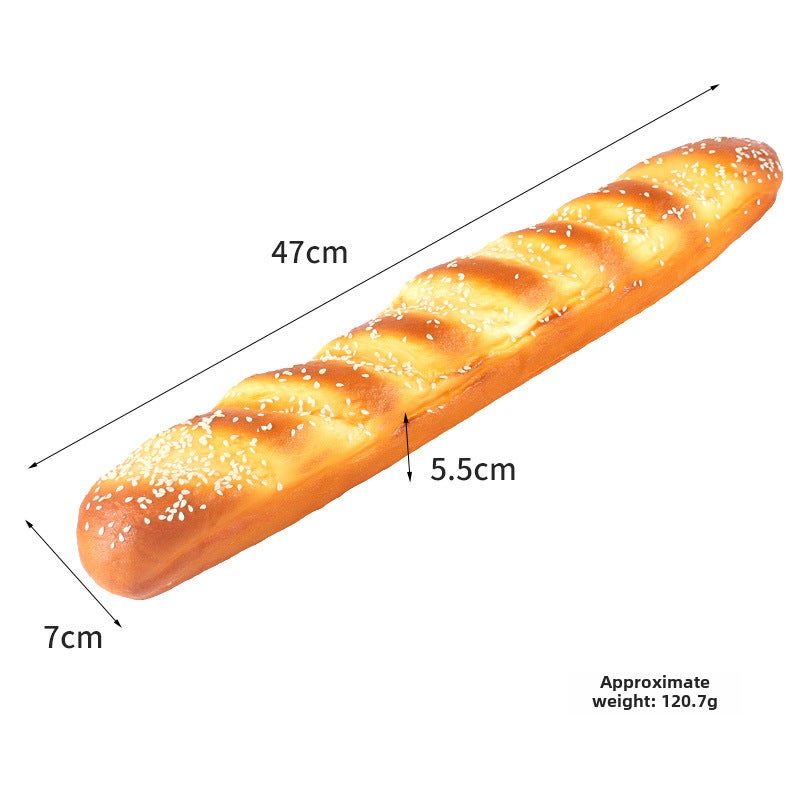 Realistic Caterpillar Bread Cake Model Sesame baguette 