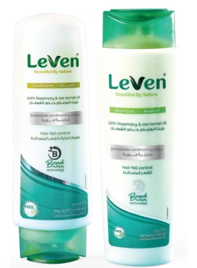 LIVEN  Leven Shampoo and Conditioner Set: Moisturizes, nourishes, and repairs damaged hair with rosemary extract for weak hair, and contains Vitamin B7 and Provitamin B5 for dry repair. - Image 1