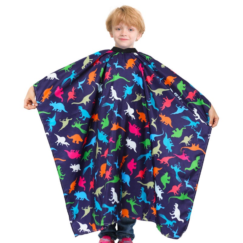 PASHOP Kids Haircut Cape Dinosaur Waterproof Hair Cutting Cape Boys Barber Haircut Apron for Kids