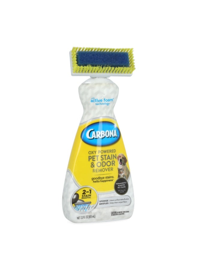 CARBONA Oxy Powered Pet Stain and Odor Remover with Built-In Brush Applicator Clear 651ml - Image 2