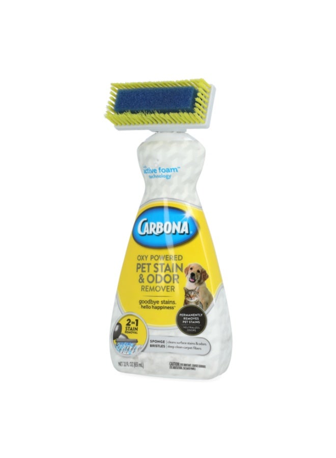 CARBONA Oxy Powered Pet Stain and Odor Remover with Built-In Brush Applicator Clear 651ml - Image 3