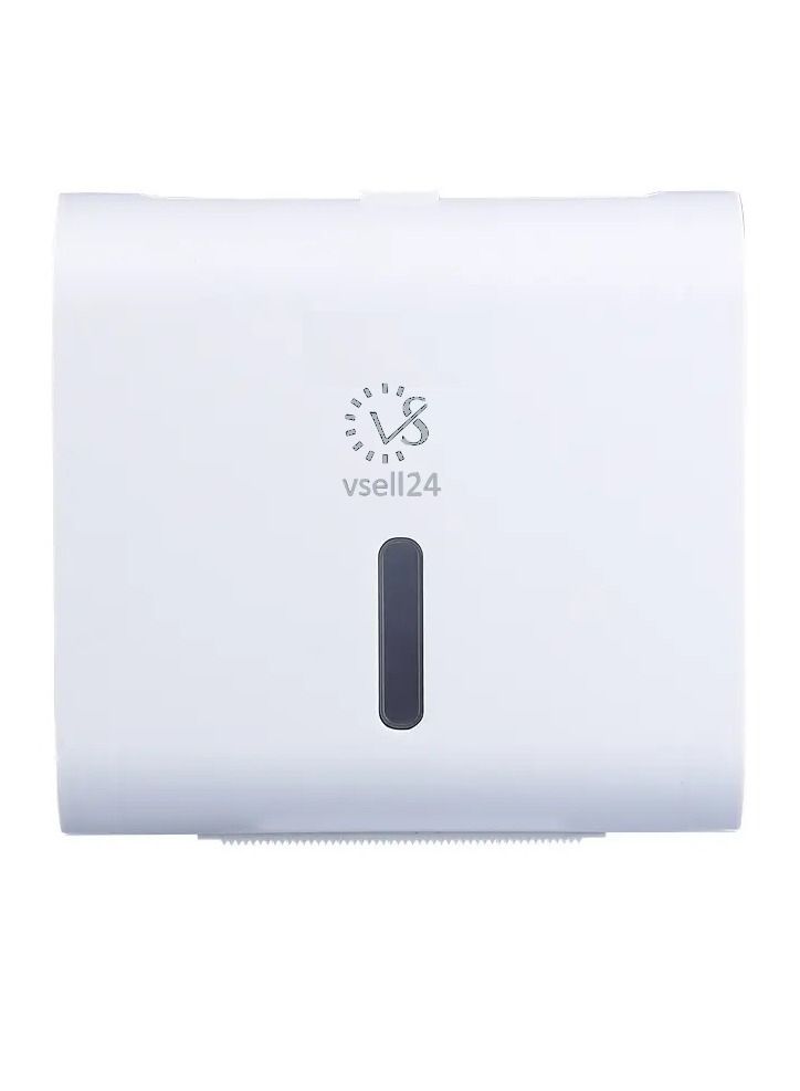 vsell24 Wall Mounted Self Adhesive Waterproof Tissue Paper Dispenser Toilet Paper Napkin Holder Storage Box White  - Image 1