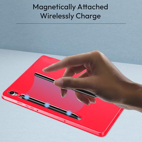 Robustrion Cover for Samsung Galaxy Tab S10 Lite 10.9" / Tab S9 FE/Tab S10 FE/Tab S9 11" with [S Pen Holder], Flip Case for Samsung Tab S10 Lite /S10/S9 FE Tablet Cover [Auto Sleep Wake] - Red - Image 4