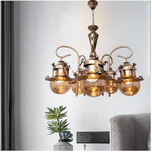 kinis 5 Light Contemporary Doom Design Golden Antique Jhoomar/Chandelier/Jhoomar Hanging Light/Jhoomar Ceiling Light to Décor Home/Living Room/Bedroom/Office/Dining/Cafe/Restaurants - Image 1