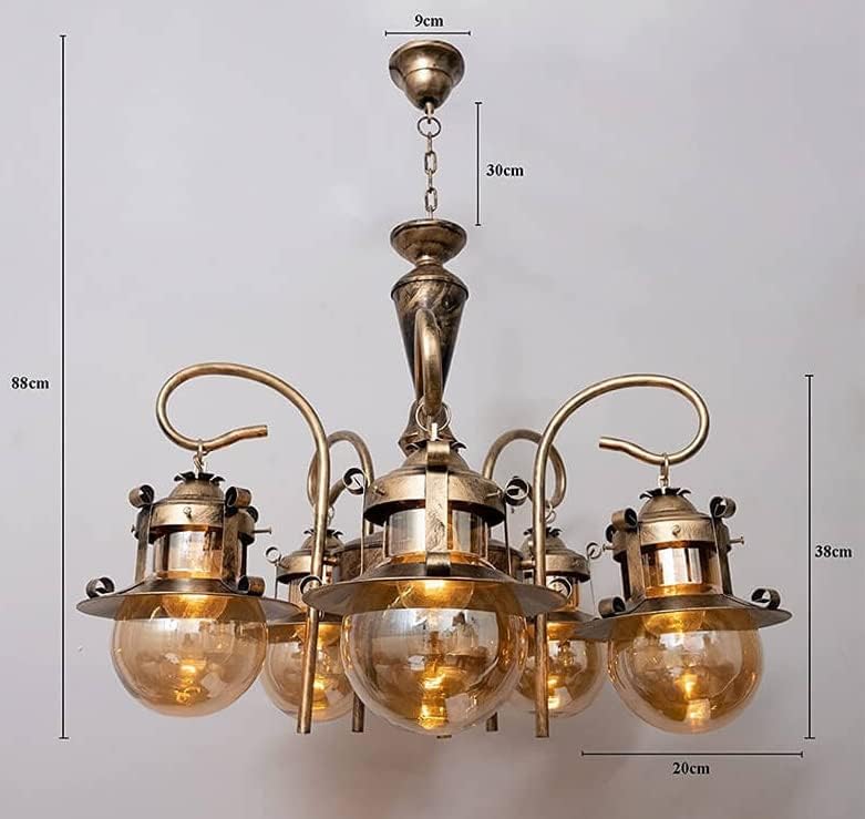 kinis 5 Light Contemporary Doom Design Golden Antique Jhoomar/Chandelier/Jhoomar Hanging Light/Jhoomar Ceiling Light to Décor Home/Living Room/Bedroom/Office/Dining/Cafe/Restaurants - Image 5