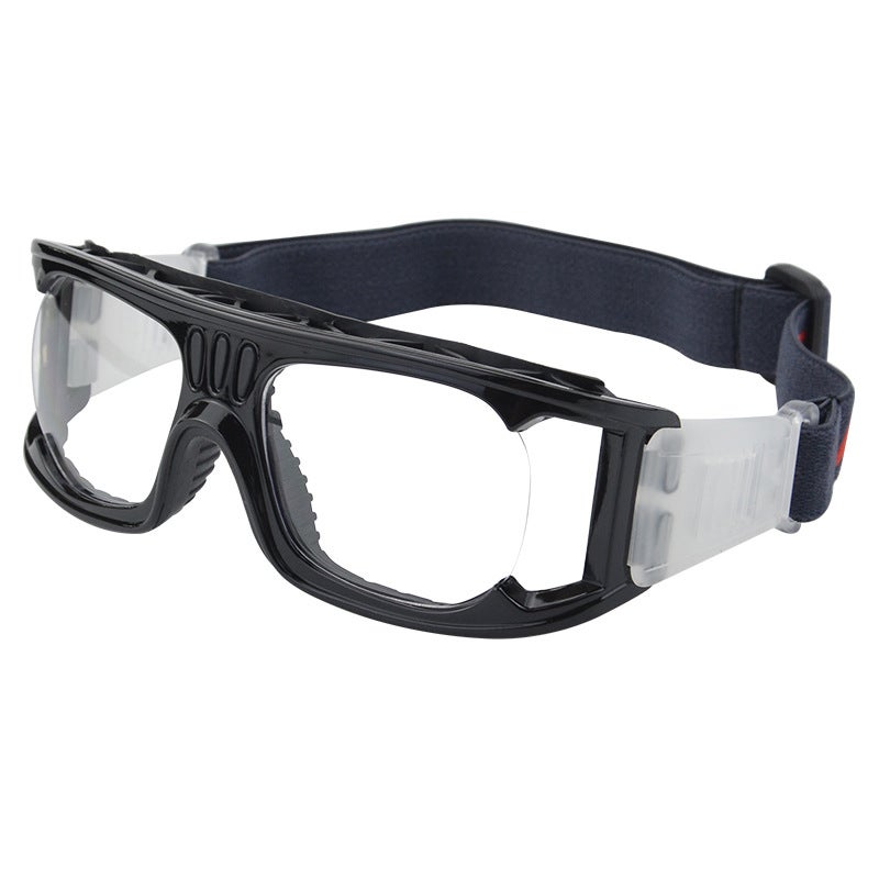 Generic Anroll new basketball glasses impact-proof football training goggles sand-proof running glasses #087 Black