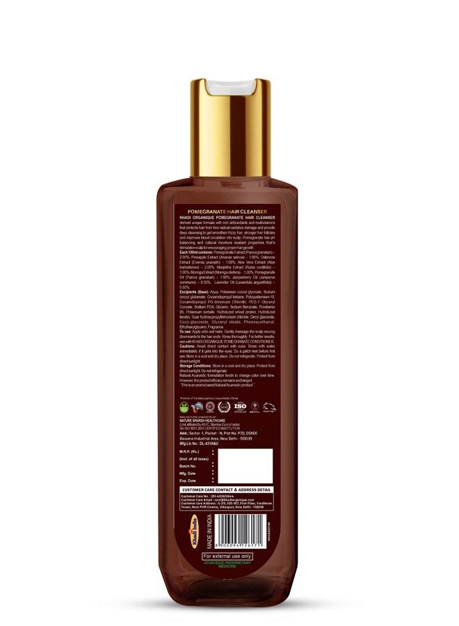 Khadi ORGANIQUE Pomegranate Hair Cleanser Natural Uva & Uvb Rays Blocker (Sls & Parabeen Free) 200Ml - Image 3