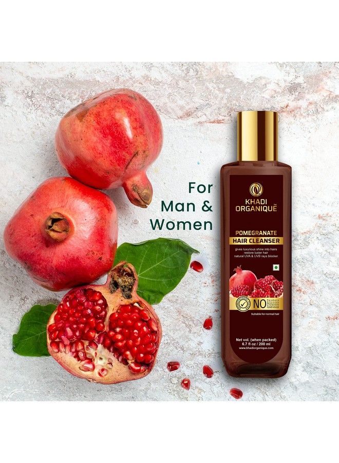 Khadi ORGANIQUE Pomegranate Hair Cleanser Natural Uva & Uvb Rays Blocker (Sls & Parabeen Free) 200Ml - Image 5