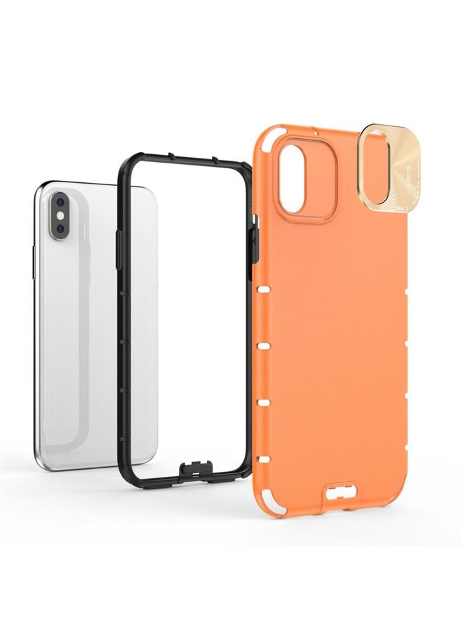اس-توب جراب لهاتف iPhone XS Max مصنوع من الجلد المحبب المقاوم للصدمات من البولي كربونات + TPU - Image 2