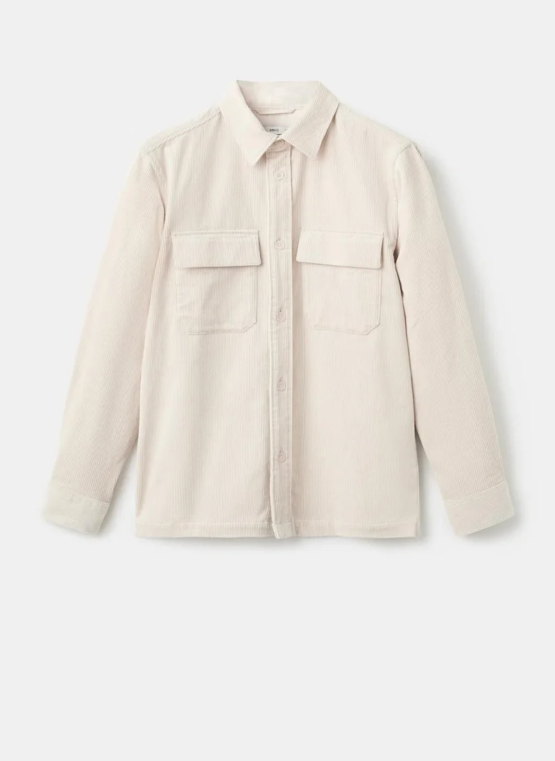 Mango Man  Corduroy overshirt with pockets for Men | Best Price UAE