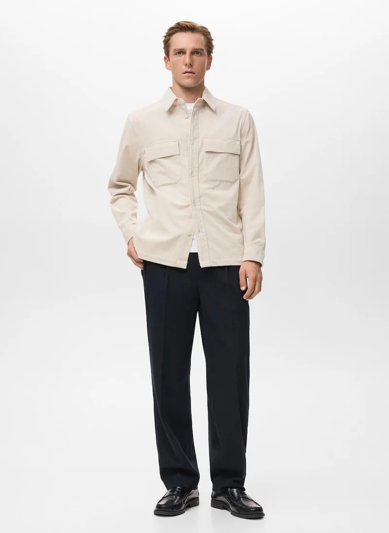 Mango Man  Corduroy overshirt with pockets for Men | Best Price UAE