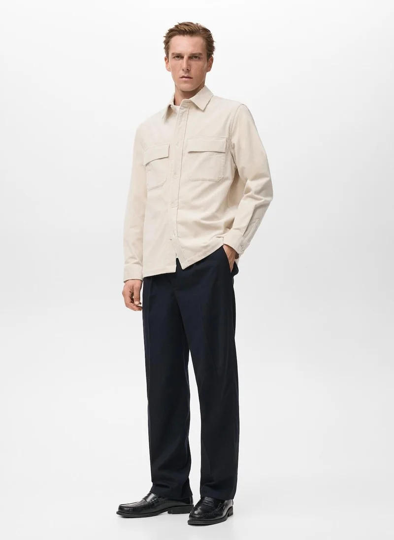 Mango Man  Corduroy overshirt with pockets for Men | Best Price UAE