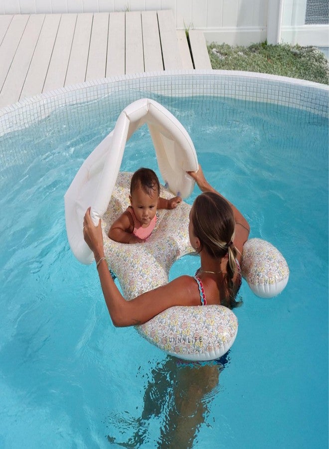 سني لايف مقعد أطفال SUNNYLiFE Float Together، بنقشة زهور صغيرة مستوحاة من الحديقة، مصنوع من مادة PVC، أبعاده 43.31 × 29.13 × 25.59 بوصة، ووزنه 1.87 رطل. - Image 2