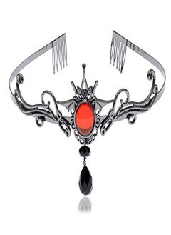 RechicGu Black Vampire Bat Red Stone Halloween Headband Tiara Comb Costume Crown Accessory Queen Party Bride Fascinator Alice Band  - Image 5