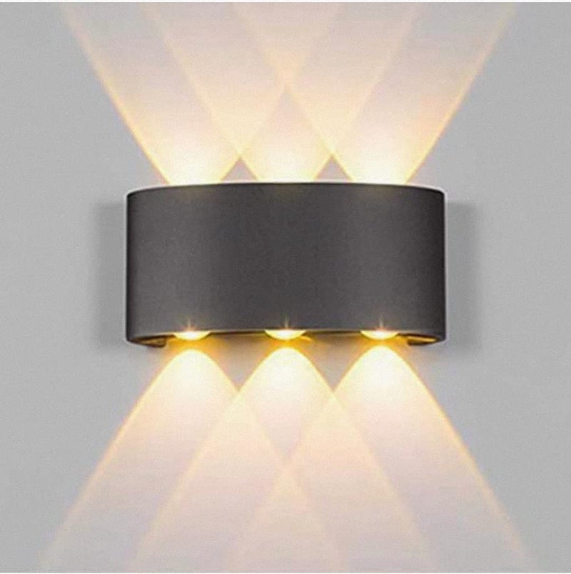 PIXORA Modern Up Down Outdoor and Indoor LED Wall Lamp Waterproof IP65 12W Warm White - Image 1