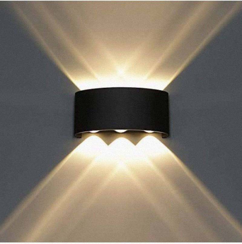 PIXORA Modern Up Down Outdoor and Indoor LED Wall Lamp Waterproof IP65 12W Warm White - Image 2