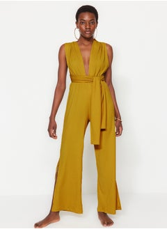 Woven Backless Jumpsuit TBESS23TU000