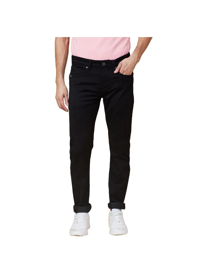 بيينغ هيومان Mens Black Tone Slim Fit Denims