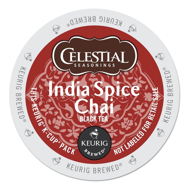 Celestial Seasonings India Spice Chai, K-Cup Portion Pack for Keurig K-Cup Brewers, 24-Count - Image 1