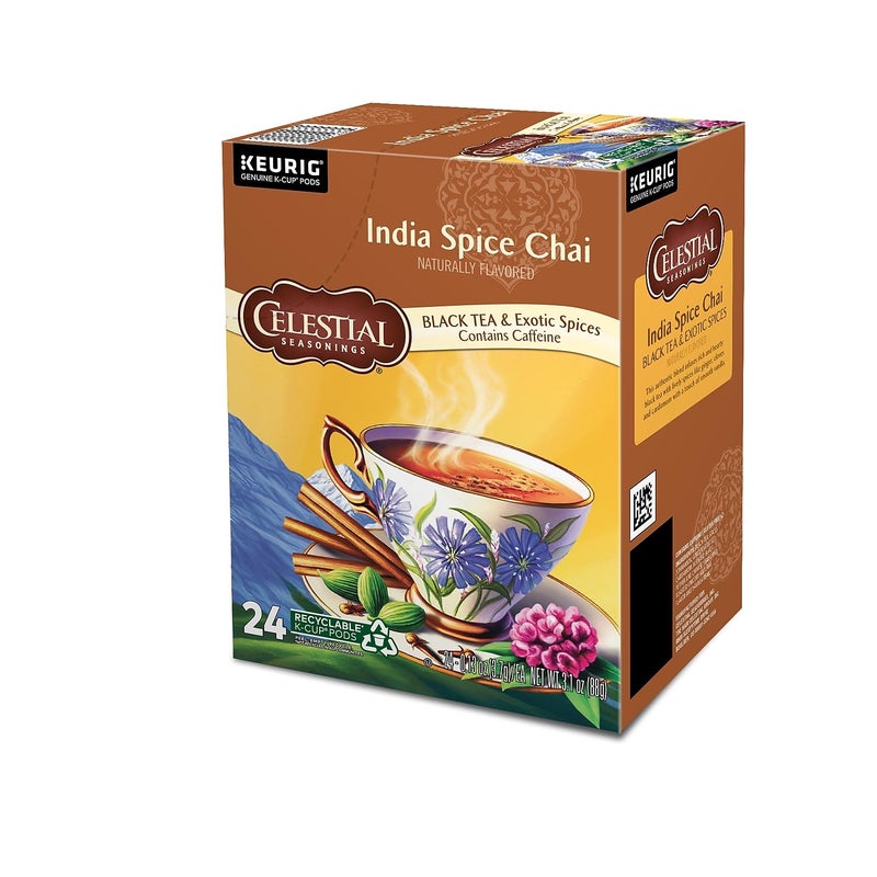 Celestial Seasonings India Spice Chai, K-Cup Portion Pack for Keurig K-Cup Brewers, 24-Count - Image 5