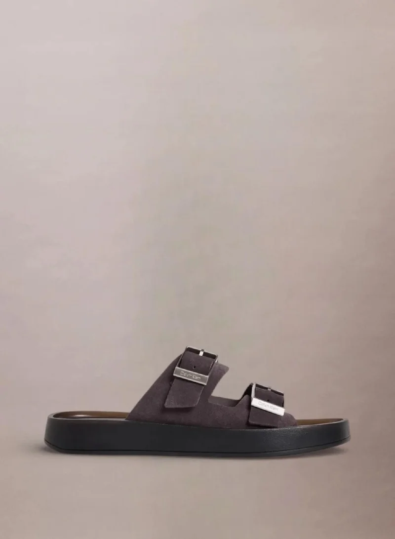 Calvin Klein Ergon Double Bar Suede Sandals