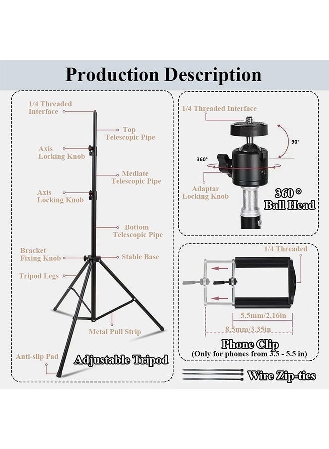 (58-170cm) Adjustable Height Projector Stand, Projector Floor Tripod, Folding Tripod Stand, Portable Projector Stand For Home/meeting/Studio - Image 5