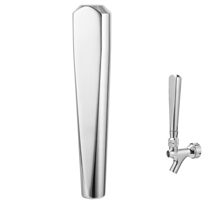 Mrbrew Beer Tap Handle, Upgraded Beer Faucet Handle 304 Stainless Steel Beer Keg Tap Handle Commercial Standard 3/8â€Threading Kegerator Tap Handle for Kegerator Tower Stout Nitro Coffee Tap Draft Beer - Image 1