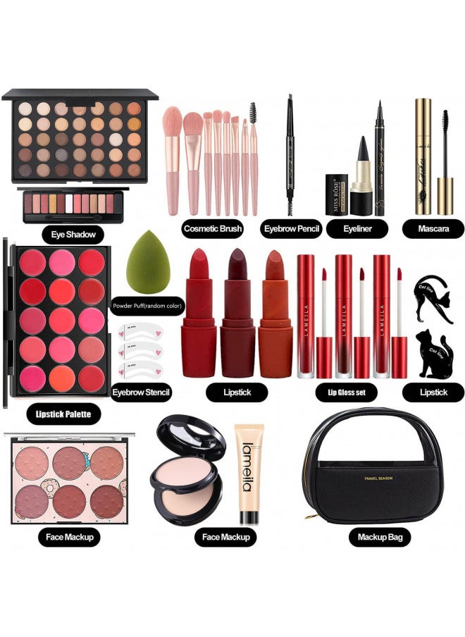 MISS ROSE M MISS ROSE M All In One Makeup Kit for Women Full Kit,Multipurpose Makeup Sets,Beginners and Professionals Alike,Easy to Carry (Black)  - Image 2