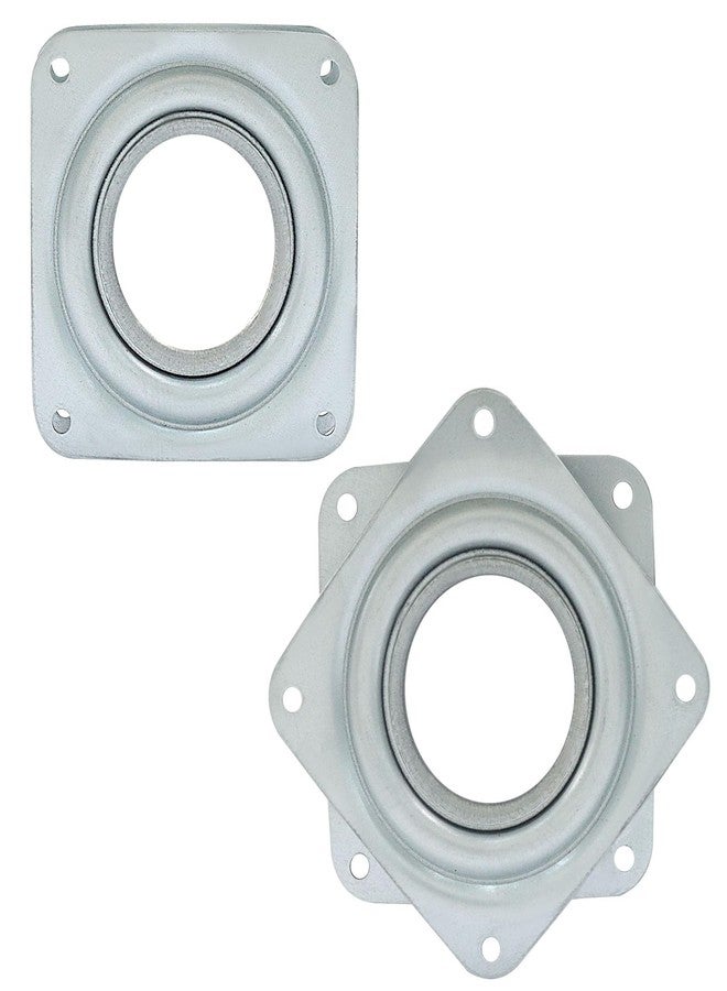 Murtenze 2 Pack 3 Inch Lazy Susan Turntable Bearing - Heavy Duty Lazy Susan with Steel Ball Bearing Rotating Tray, Square Swivel Plate for Dining Table, Cabinet - Image 1