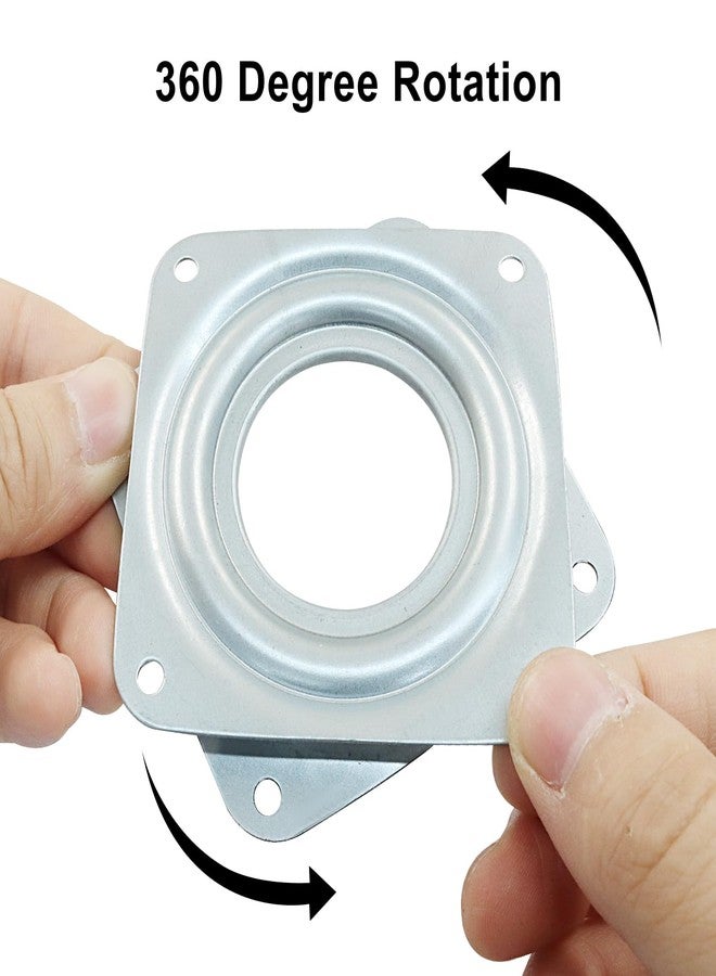 Murtenze 2 Pack 3 Inch Lazy Susan Turntable Bearing - Heavy Duty Lazy Susan with Steel Ball Bearing Rotating Tray, Square Swivel Plate for Dining Table, Cabinet - Image 5